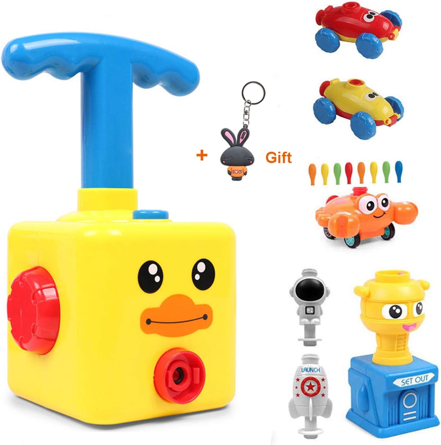 HOWADE Balloon Powered Launch Car,Inflatable Balloon Pump Hand Push