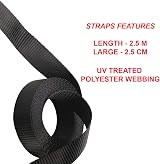Master Lock Ratchet Strap 2.5m x 25mm UV Polyester 400kg view 5