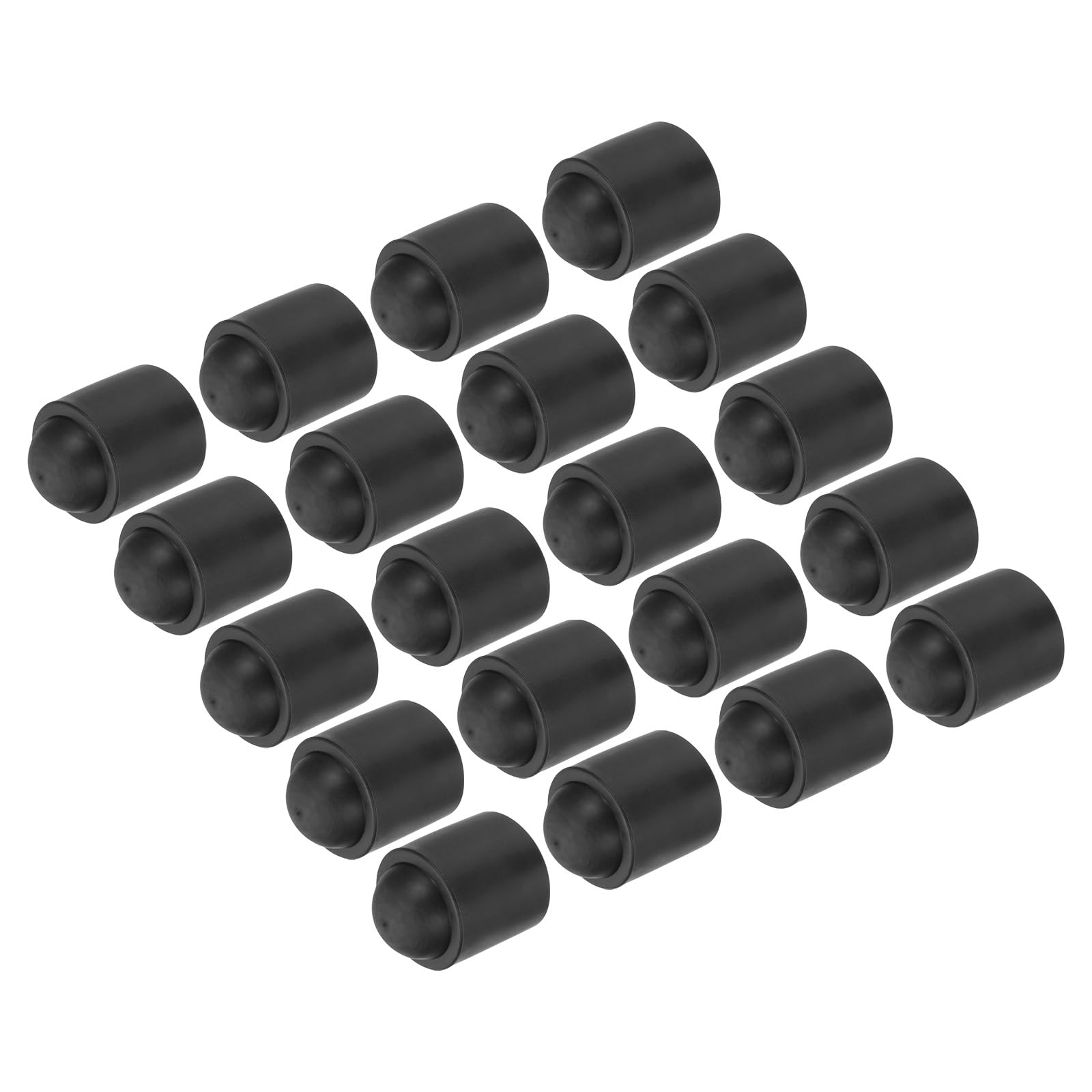 PATIKIL Pool Cue Protective Cover, 20 Pcs Rubber Pool Cues End Protectors Billiard Cue Bottom Cover Snooker Rod Protection Pad for Billiards, Black