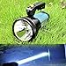 Odear Rechargeable LED Spotlight Handheld Portable searchlight Super Bright Flashlight Outdoor Torch Lantern with Power Bank for Hunting Walk the Dog (Blue)