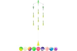 BLUEWING 18"/36" Fishing Spreader Bar Canyon Center/Port/Starboard Offshore with 6in/9in Floating Squids, Trolling Birds and 316 Stainless Steel Rod for Wahoo Tuna Marlin Mahi Mahi, Includes Mesh Bag