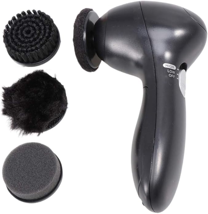Spazzola Applicatore Per Lucidare Pneumatici Auto - Set Con Supporto, Setole In Microfibra, Manico Ergonomico Antiscivolo - 3