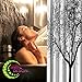 Mildew Resistant Shower Curtain Fabric - 72x72 Tree Design Peva Curtain for Bathroom - Waterproof Odorless Eco Friendly Anti Bacterial - Heavy Duty Metal Grommets - Creatov Design