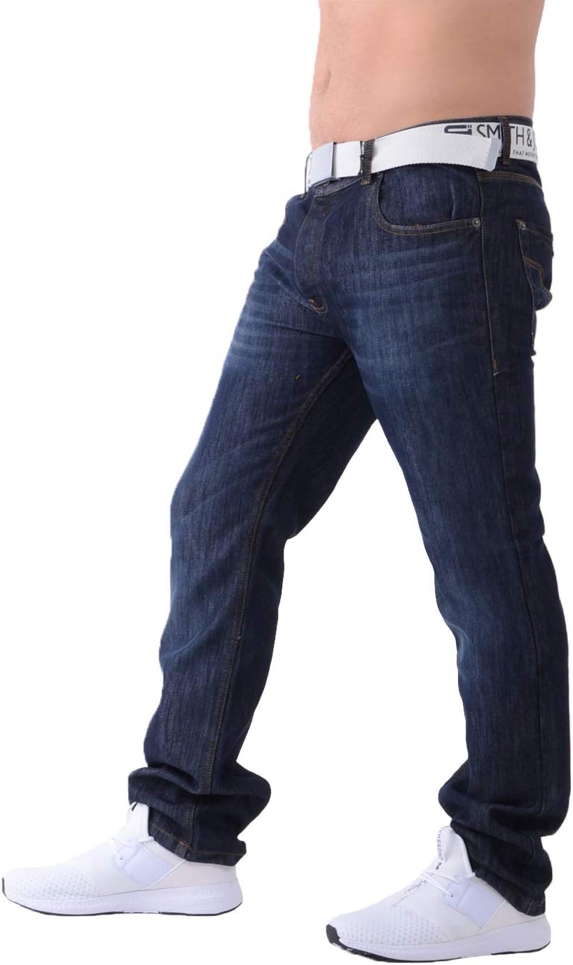 New Mens Smith and Jones Designer Branded Bootcut Fit Relaxed Denim Jeans Pants Jeanbase