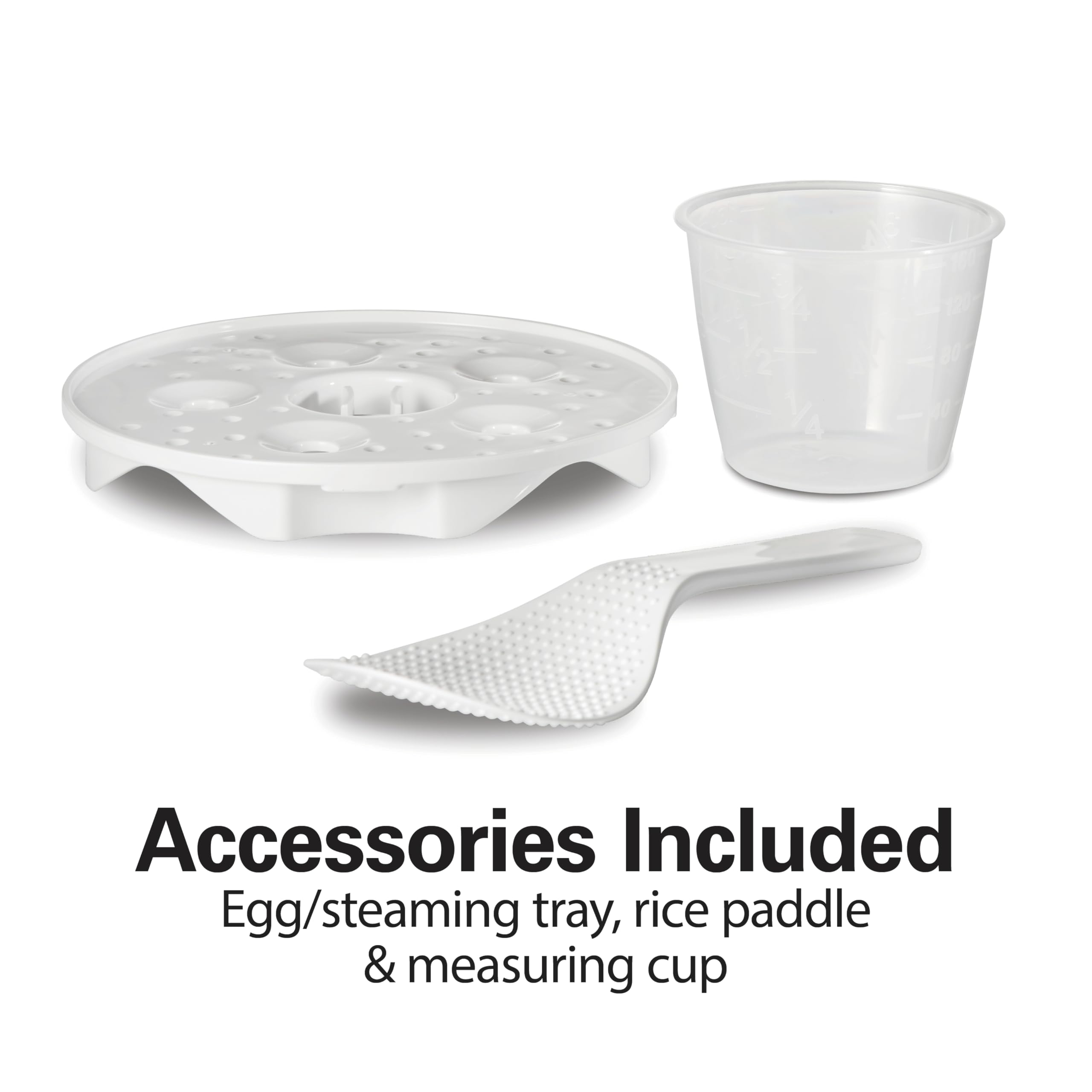 Hamilton Beach Digital Programmable Rice Cooker & Food Steamer, with Slow Hard-Boiled Egg Functions, Egg/Steam Tray, Small & Compact, 6 Cups Cooked (3 Uncooked), Stainless Steel (37524)