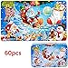 Elloapic 60 piece Jigsaw Puzzle Wooden Hard Paper Cartoon DIY Puzzle Toys Brain Teaser Educational Brain Train Toy Creative Handmade Play Set For Children Christmas Santa Claus and Deer