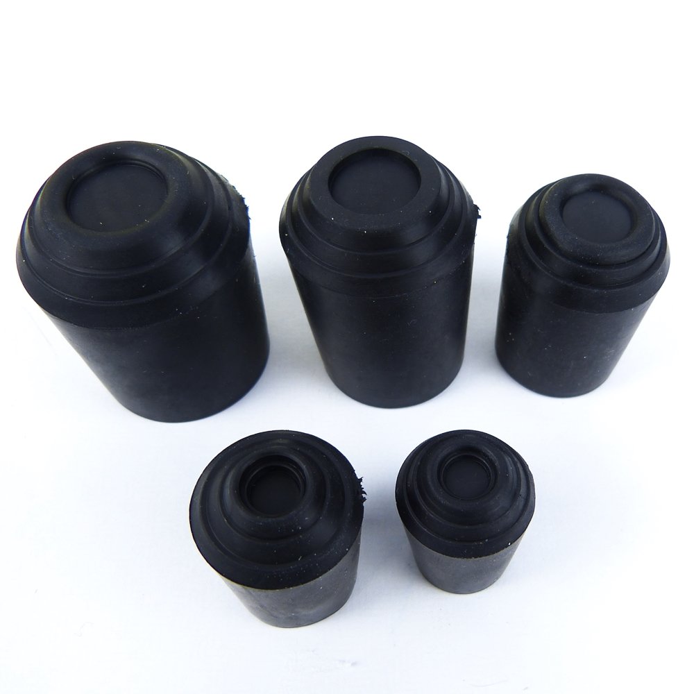 Hyfive Walking Stick Rubber Ferrule for Extra Support Black 13mm (1/2