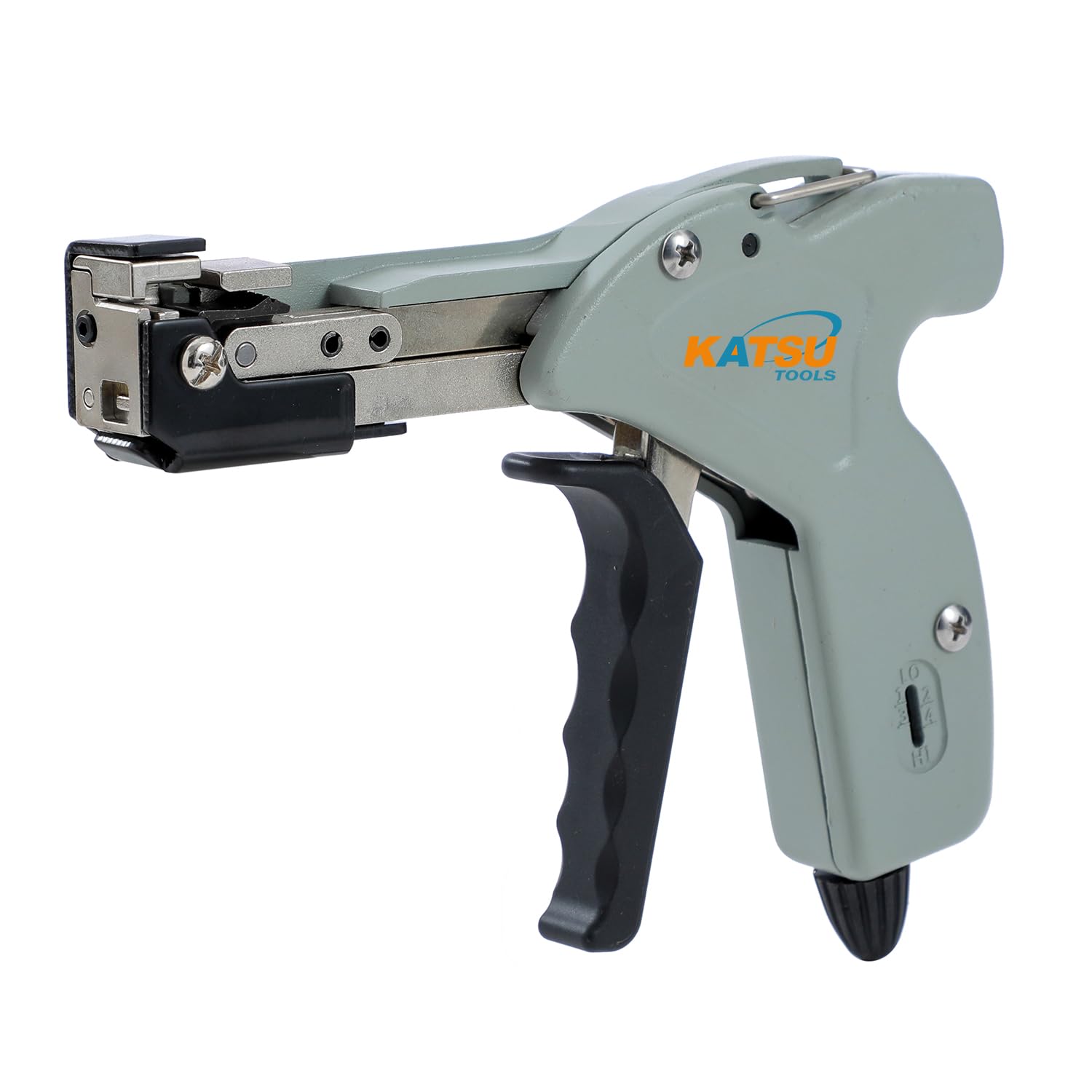 KATSU Tools Stainless Steel Cable Tie Gun, Professional Metal Zip Tie Tensioning and Cutting Tool for Quick Fastening and Automatic Cutting of Cable Ties 417521