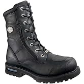Harley-Davidson Men's Riddick 8-Inch Lace-UP Black Motorcycle Boots D98308