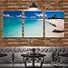 Canvas Wall Art Blue Sky Sea Beach Sands - Contemporary Pictures Canvas Painting Modern Artwork for Home Decoration Framed Ready to Hang-12
