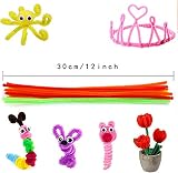 Caydo 100Pcs Pipe Cleaners 10 Colors Chenille Stems 6mm x 30cm Craft Supplies view 3