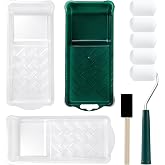 YiBaiBrush Foam Paint Roller Kit, 10 Pack, 2 Inch Mini Paint Roller Set | Paint Tray Liners, Sponge Brush, Roller Frame &amp; Easy to Clean, Painting Supplies for Small Areas, Furniture, Cabinets, Walls