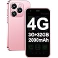 soyes Mini Phone 4G Unlocked World's Smallest Mini Smartphone 3.0'' Touch Screen Compact Mobile Phone for Kids & Students 2000mAh Battery Cell Phone with Dual SIM Quad Core Face ID GPS 3GB+32GB Pink