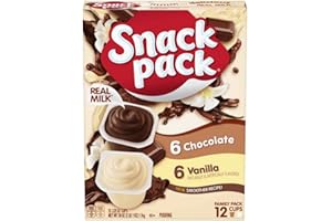 Snack Pack Pudding - Chocolate and Vanilla (1.19kg (12 x 99g), 1 Count)