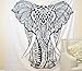 Jaipur Handloom Elephant Tapestry Hippie Tapestry Wall Hanging Hippy Tapestry Bohemian Bedding Bedspread Indian Dorm Decor Psychedelic Tapestry Bed Cover (Queen (84 X 85 inches approx), Black & White)