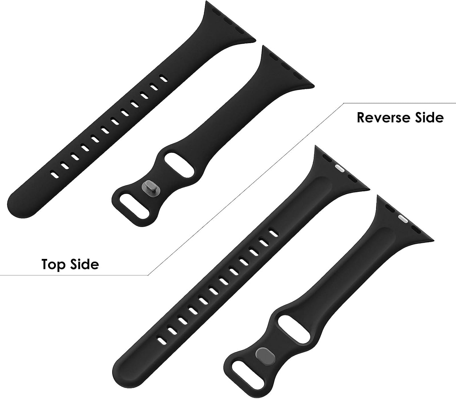 PARMPH 3 Packs Silicone Strap Compatible with Apple Watch 38mm 40mm 41mm 42mm(Series 10) - Image 5