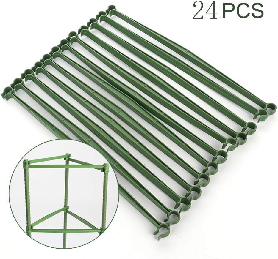 GREENWISH 24 Pcs Trellis Connectors Stake Arms for Tomato