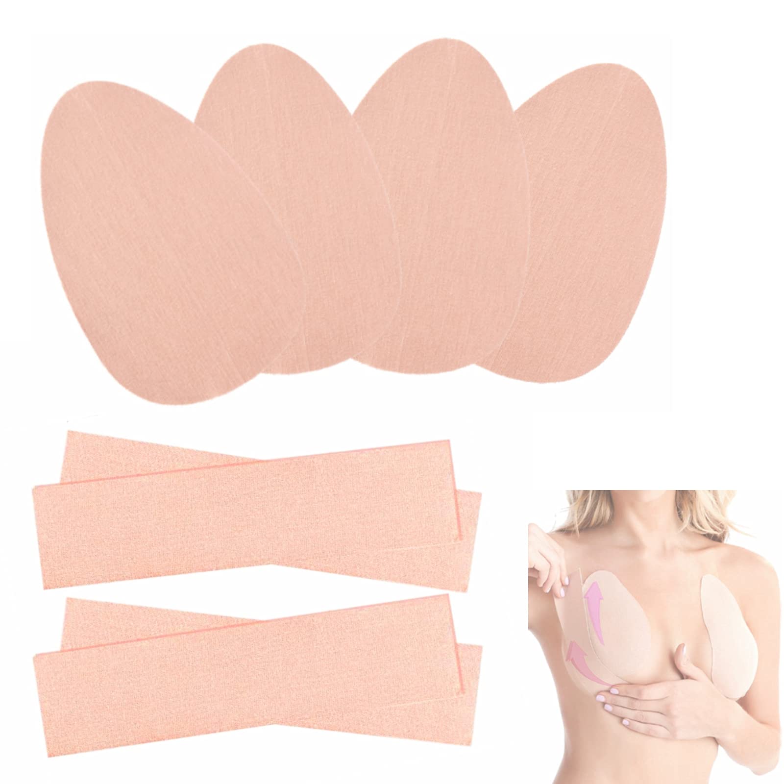Photo 1 of 2 Pairs Invisible Breast Lift Tape Adhesive Sticky Push Up Bra for A-E Cup Large Breast