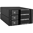 Kingwin Hard Drive Enclosure for Computer PC Case Internal 3 Bay Hot Swap for 3.5” HDD SSD, SATA Backplane Aluminum Trayless Mobile Rack, Support SATA I/II/III & SAS I/II 6 Gbps Performance
