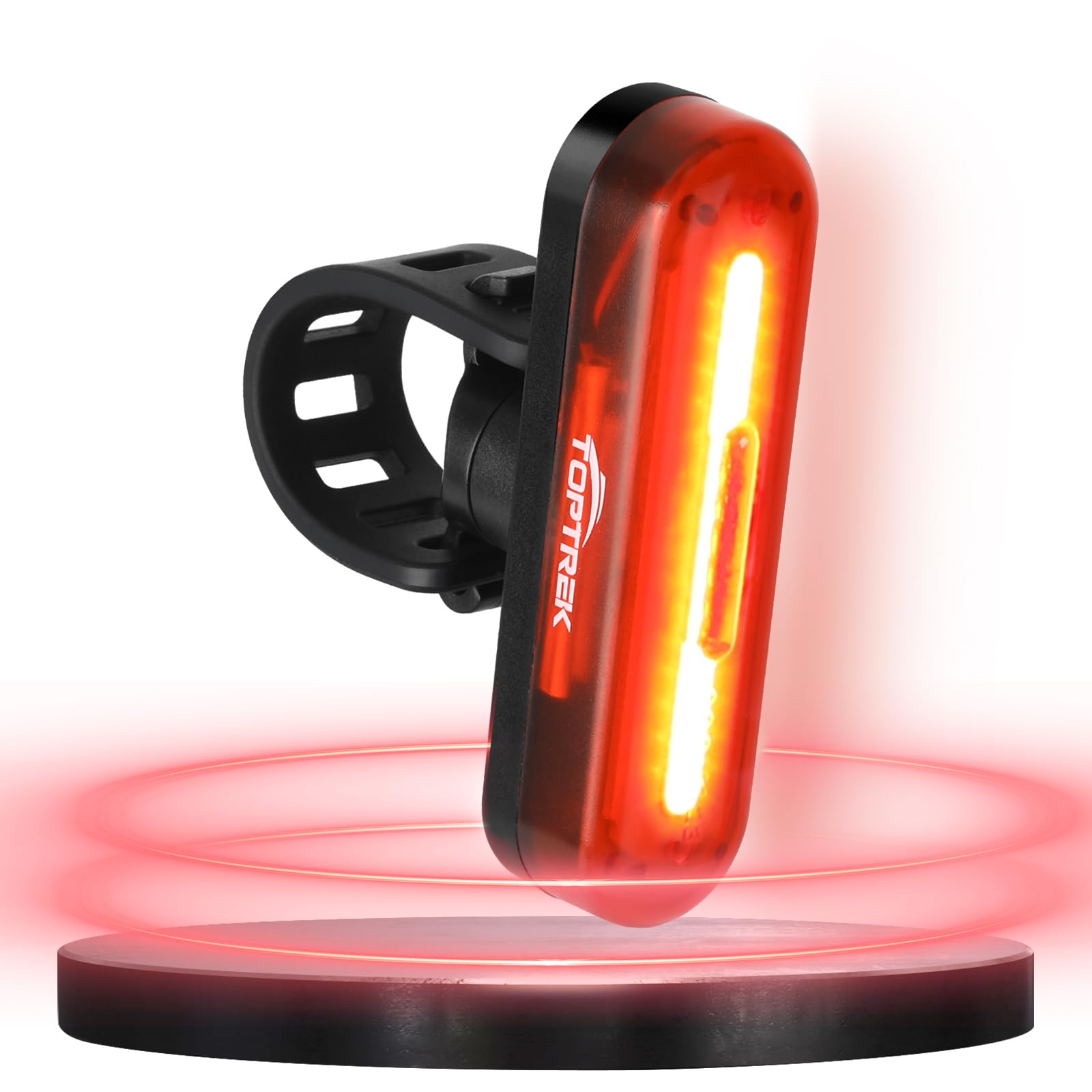 toptrek Rücklicht Fahrrad Sichtweite 200 Metern | Bike Rear Light Led StVZO Zugelassenes | Fahrrad Rücklicht USB-C Aufladbar Batterie | Fahrradlicht Hinten IPX5 Wasserdicht für Rennrad, MTB, E-Bike