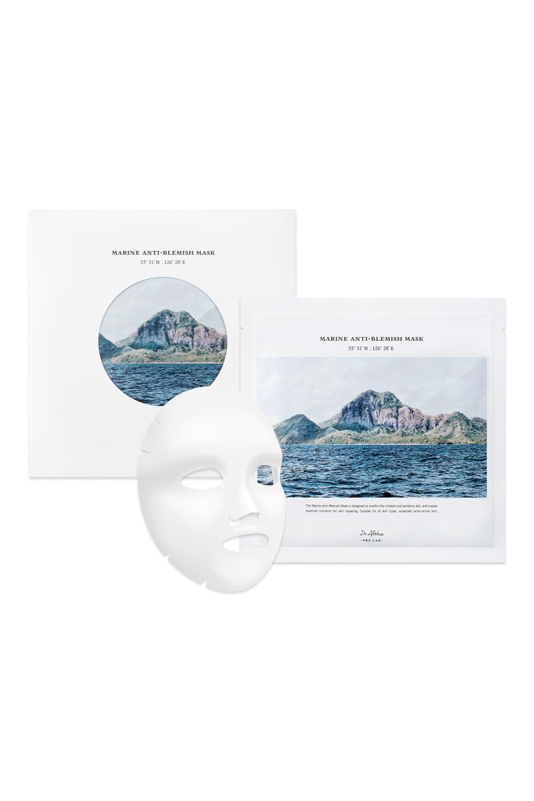 Dr.Althea Oasis Soothing Mask & Marine Anti Blemish Mask - Soothing, Hydrating, Blemish care, 5ea (Marine Anti-Blemish)