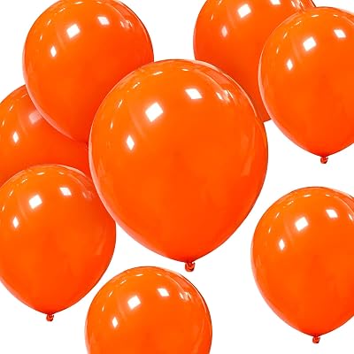 HYKJNBW 12 Inch Orange Balloons 50 Pack Thick Latex Party Decor
