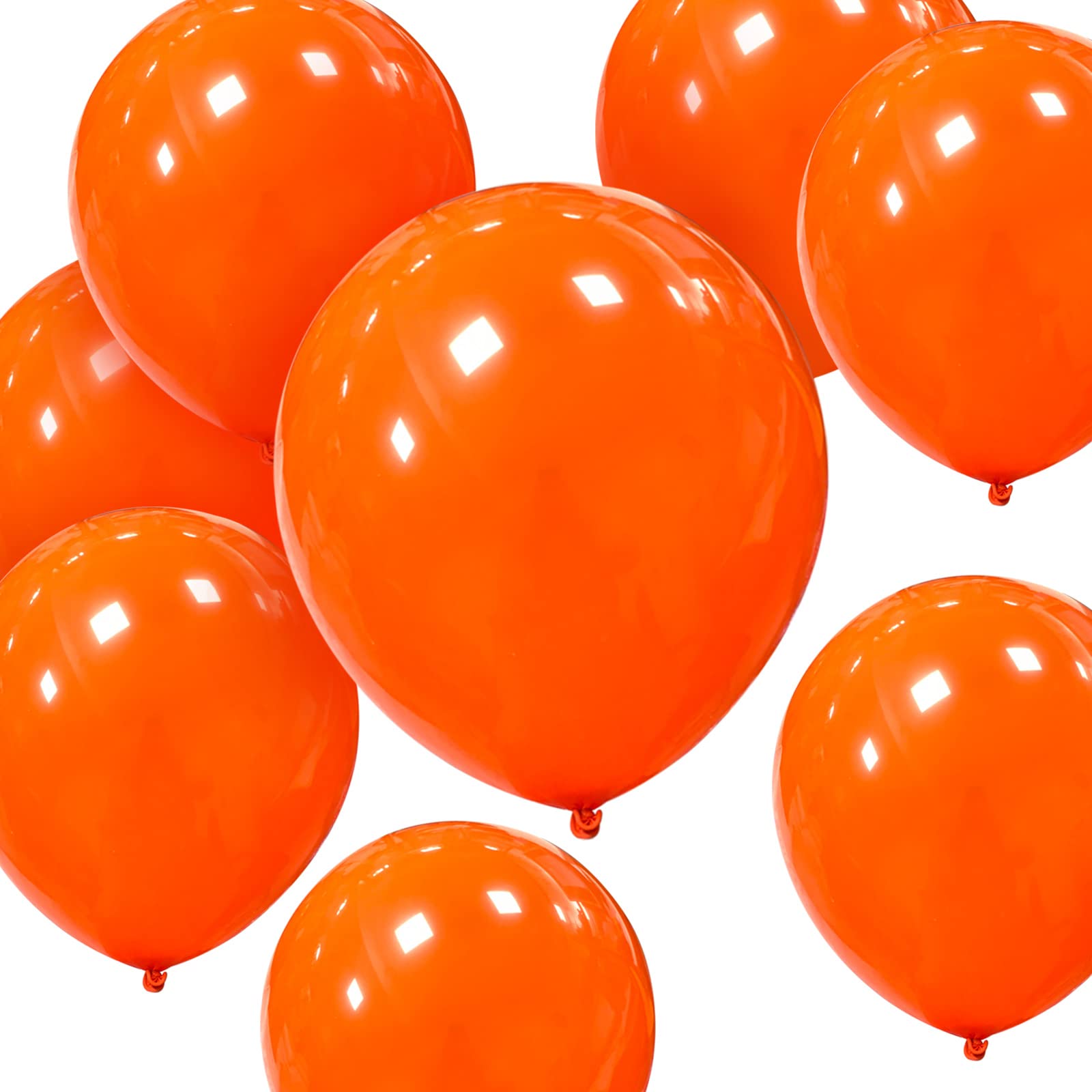 12inch Orange Party Balloons 50 pack, Strong Thicken Latex Balloons Round Helium Balloon for Birthday Kids Party Weddings Baby Shower Halloween Decorations Supplies (Orange Balloons, 50 PCS 12 inch)