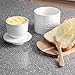 Sweese 304.101 Porcelain Butter Keeper Crock - French Butter Dish - No More Hard Butter - Perfect Spreadable Consistency, White