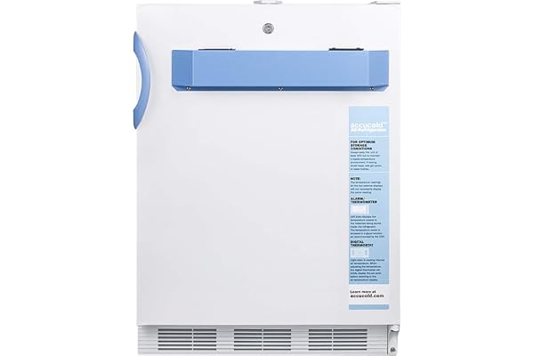 Summit Appliance FF7LWBIMED2ADA 24" Wide Built-In All-Refrigerator, ADA Compliant; 5.5 cu.ft. Capacity; Automatic Defrost; High/low Temperature Alarm; Digital Thermostat; and Factory Lock