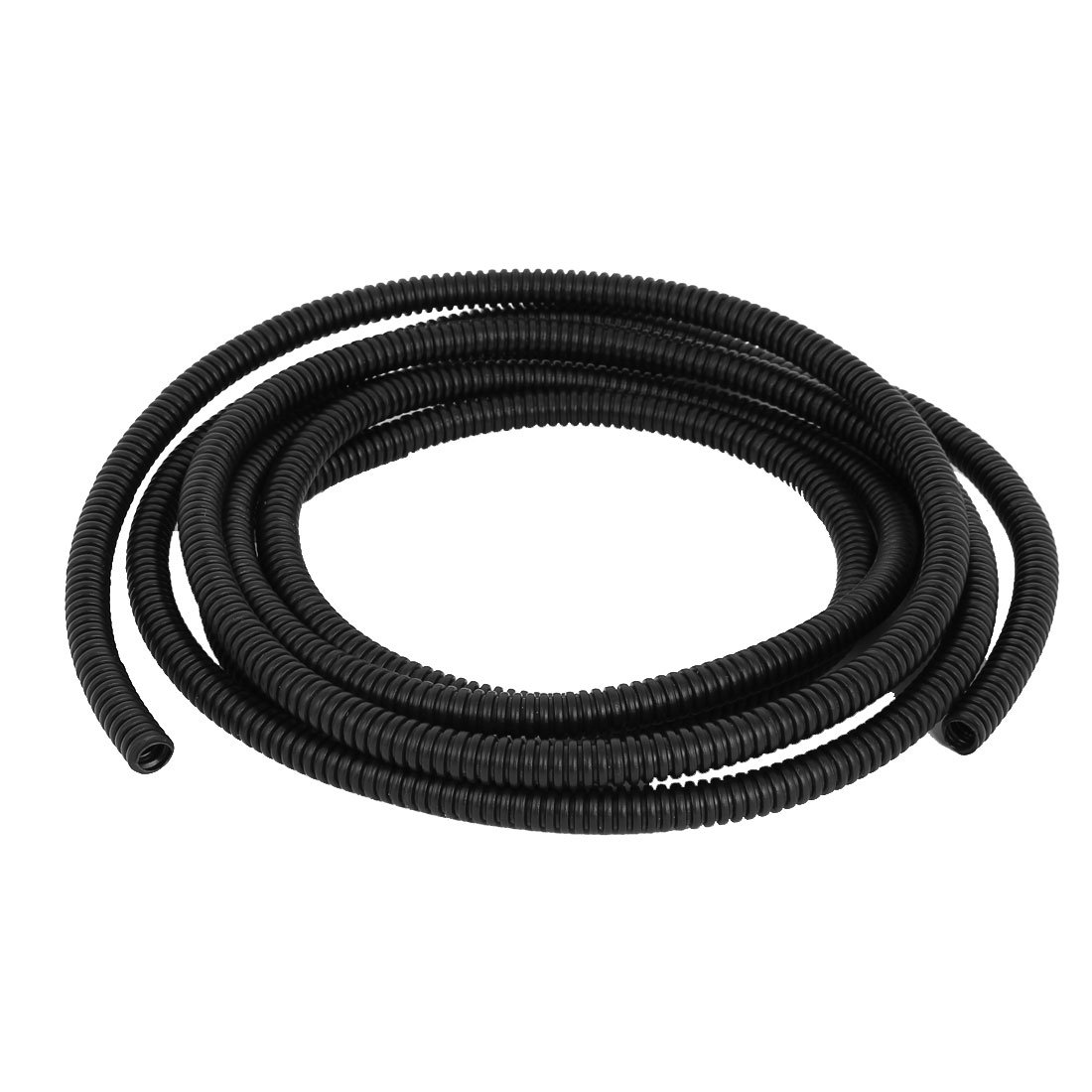 Sourcingmap 3 M 7 x 10 mm Plastic Flexible Corrugated Conduit Tube for Garden,Office Black