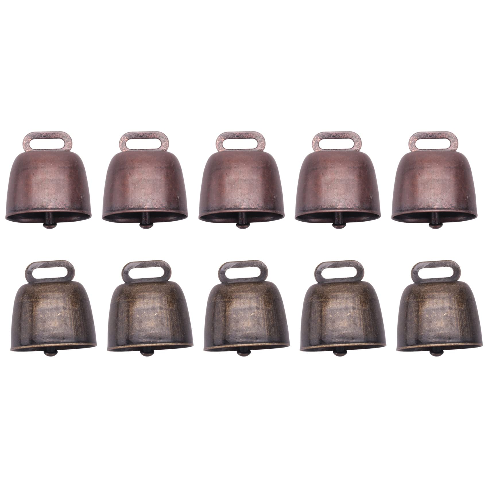 Turodeuo 10PCS Cow Horse Sheep Grazing Small Brass Bells,Cowbell Retro Bell for Horse Sheep Grazing Copper,Cow Bells Noise Maker