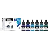 Liquitex Professional Acrylic Ink, 1-oz, Aqua Color Set, Set of 6 | Ultra Fluid Acrylic, Highly Pigmented, Dye-Free, Non-Fading, Satin Finish, Permanent When Dry, Lightfast