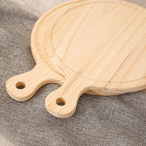 10 Inch Natural Wooden Pizza Peel Charcuterie Board Pizza Spatula Paddle for Baking Homemade Pizza and Bread 25251.6cm