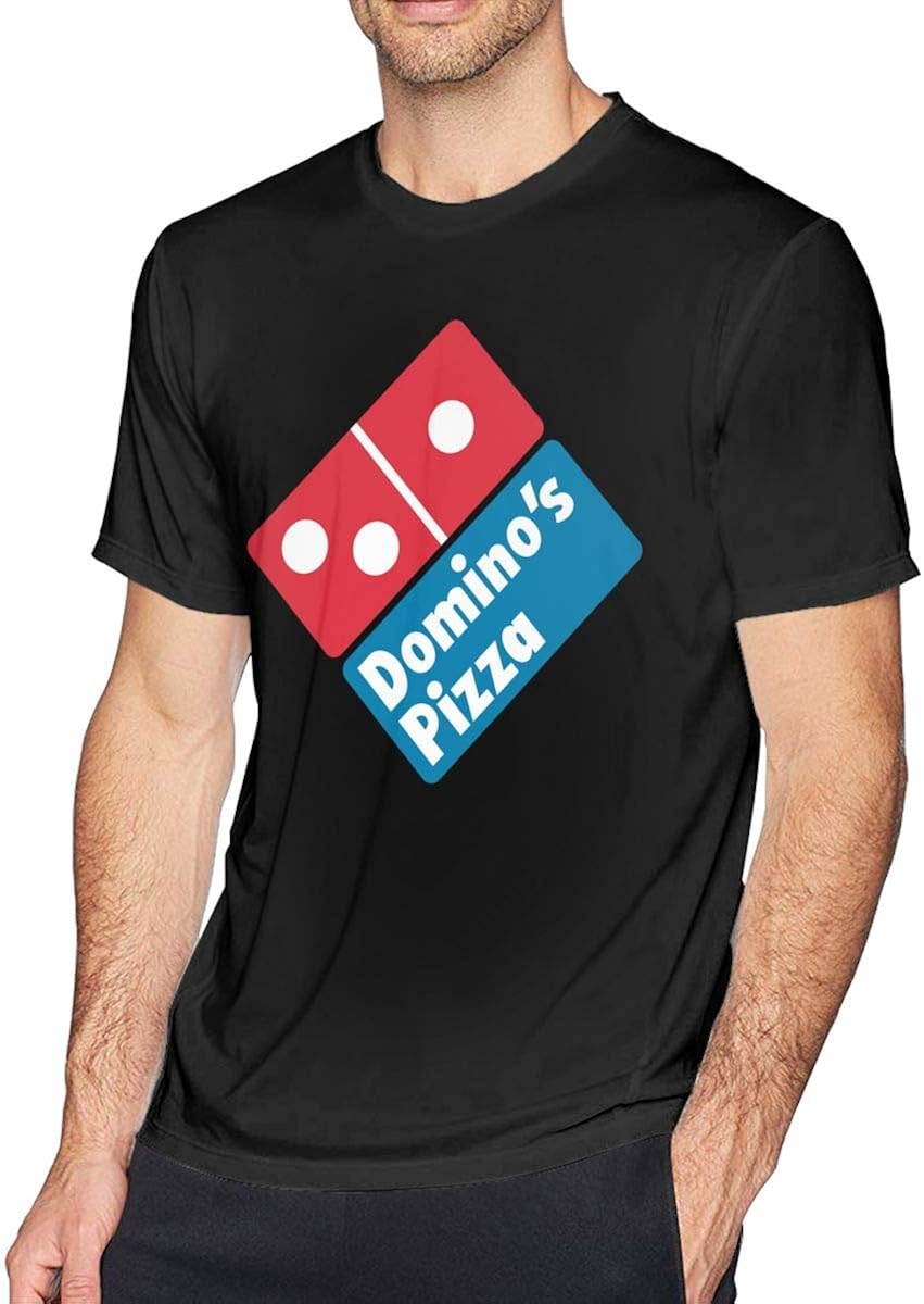 Men's Casual Domino's Pizza Tee T Shirt Short Sleeve O-Neck Cotton T-Shirt Sports Fitness Tops Plus Size