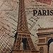 LINKWELL 45x45cm France Paris Eiffel Tower Linen Pillow Case Cushion Cover Louvre Museum Triumphal Arch