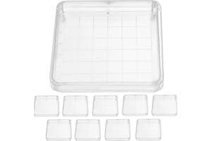 TOPPERFUN 10 Pack Plastic Petri Dishes with Lids 3.93X3.93In Laboratory Petri Plates for Microbiology Biology and Scientific 