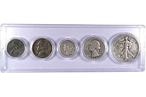 PROFILE COINS & COLLECTIBLES 1943 Year Set 5 Coins in Circulated or Better Condition Collectible Gift Set