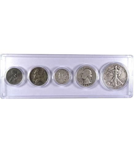 1966 - Special Mint Set 5 Coins-40% Silver Half Dollar