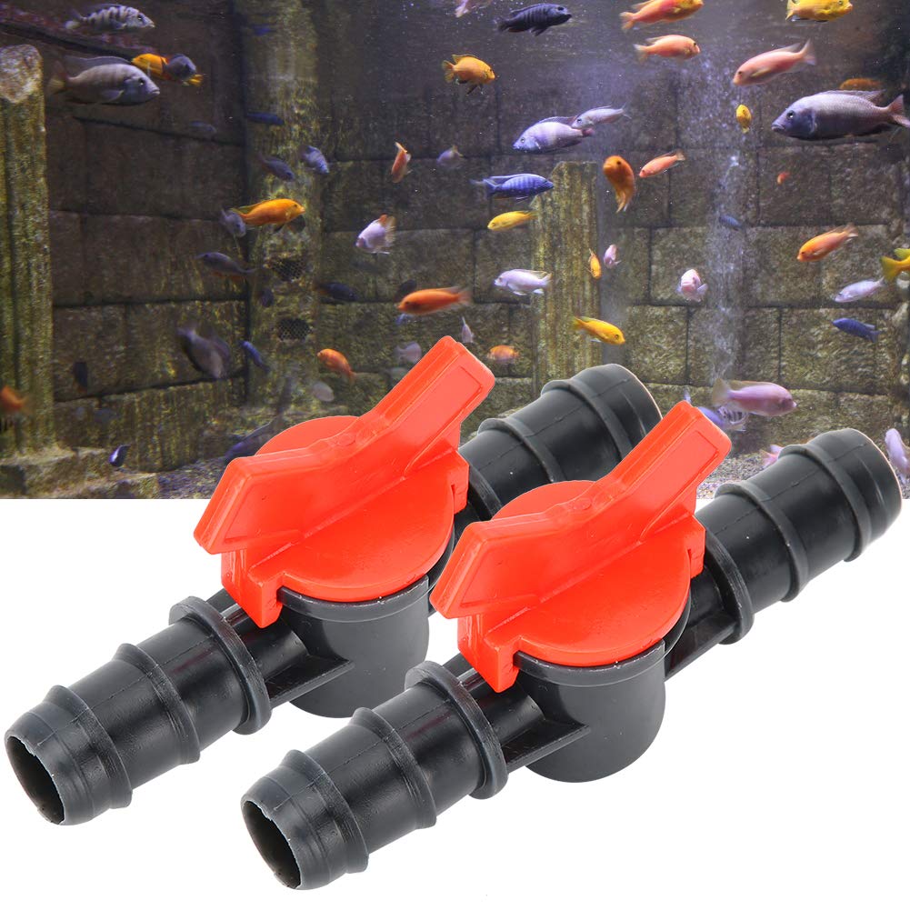 Zerodis 2 Pcs Fish Tank Regulator Valve, Fishtank Water Flowing Controller Tube Pipe Connector Aquarium Air Pump Accessories Aquarium Fish Tank Control Valves (14mm)