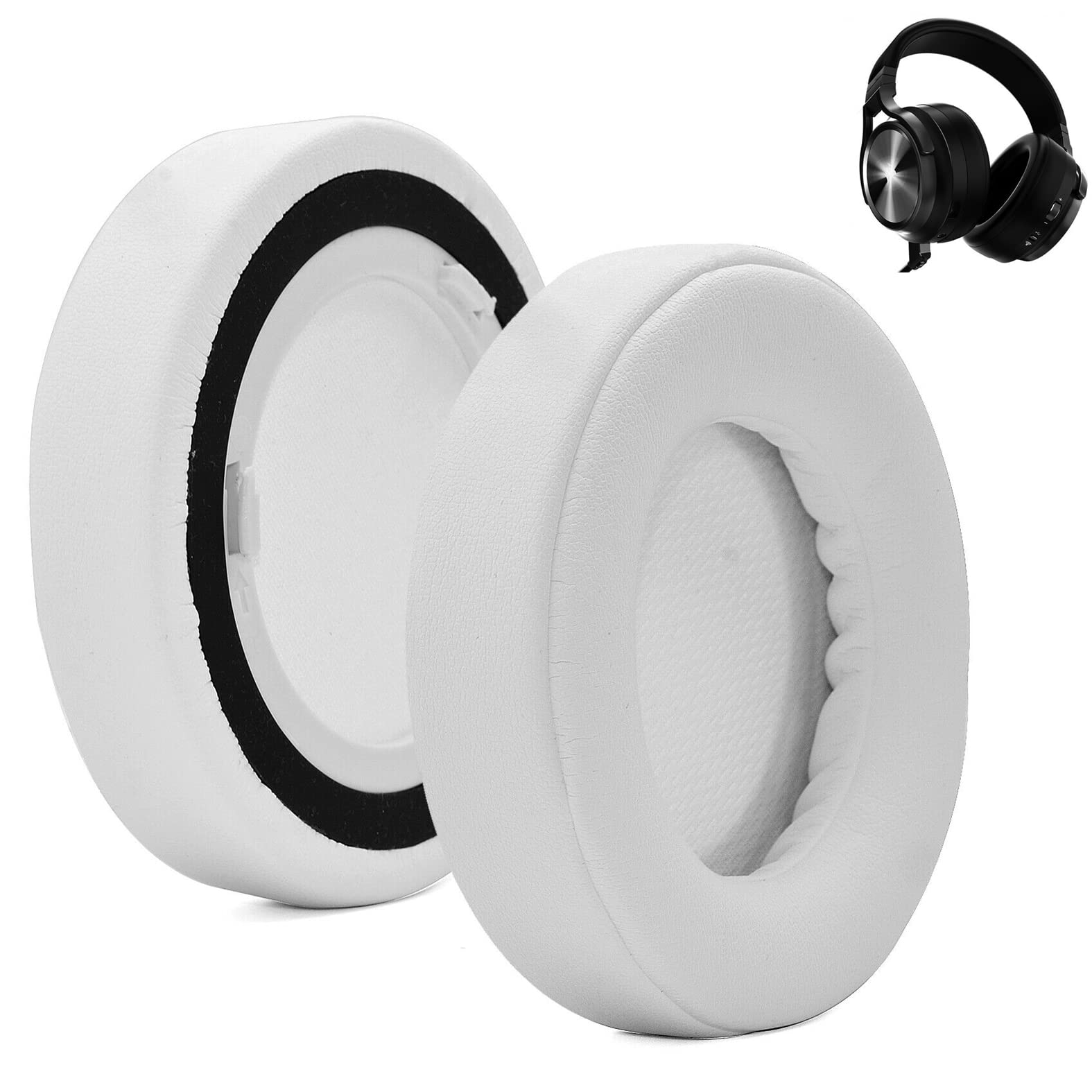Replacement Earpads Corsair virtuoso ear cups,Earpads for earphones,Ear Pads Cups for Corsair Virtuoso RGB Wireless SE Gaming Headset (White normal)