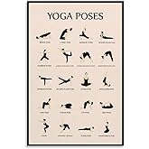 CYPGTBCK Yoga Poster for Beginners Home Gym Workout Poster Decorative Painting Canvas Wall Art Living Room Posters Bedroom Painting 12x18inch(30x45cm)