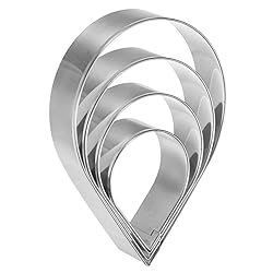 HARFINGTON Teardrop/Raindrop Cookie Cutter Set
