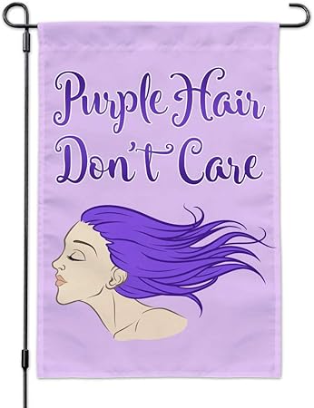Amazon Com Graphics More Purple Hair Don T Care Garden Yard