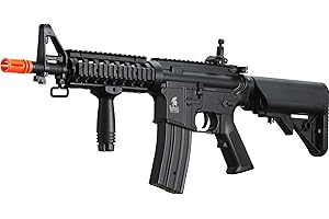 Lancer Tactical CQB M4A1 M4 Airsoft AEG Eletric Rifle with Battery & Charger, 1000 Rounds 0.20g 6mm BBS (Color: Black)