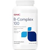 GNC Vitamin B Complex 100 Supplement, Energy and Metabolism, 250 Servings | Supports Immune Function, Multiple B Vitamins in One Daily Formula