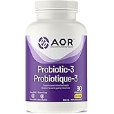AOR Probiotic 3, 90 Capsules 45-Day Supply - Gut Health Complex for Women & Men, Supports Digestive and Immune System, Contai