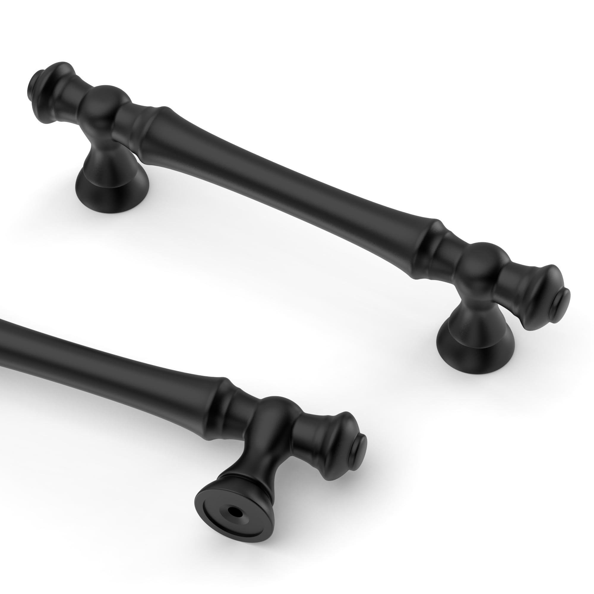 9BUILD 10 Pack 96mm Matte Black Cabinet Pulls Kitchen Cabinet Handles Door Handles Drawer Handles Zinc Alloy Kitchen Cupboard Handle Wardrobe Handle UK0036