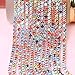 yueton 11 Yards Silver Bottom Colorful Crystal Rhinestone Close Chain Trimming Claw Chain Jewelry Crafts DIY 2mm Stone