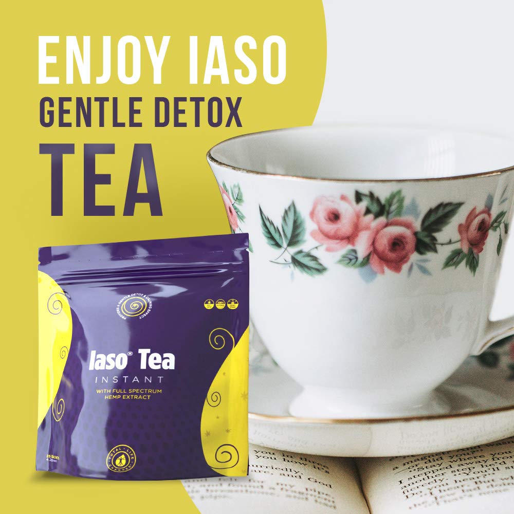 TLC Total Life Changes IASO Instant Tea Detox with Hemp Extract (25 Packets): Health & Personal Care