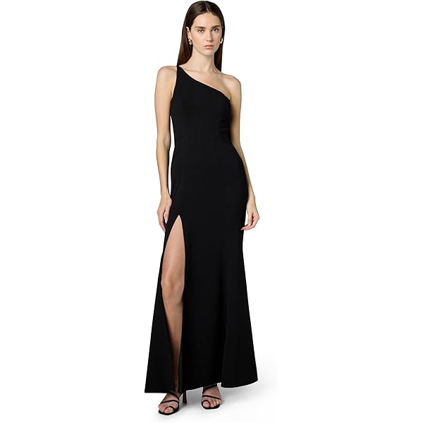 Amazon.com: Dress the Population Women's Jordan Plunging Drape Front  Sleeveless Long Gown with Slit Dress, Black, XXS : Clothing, Shoes & Jewelry